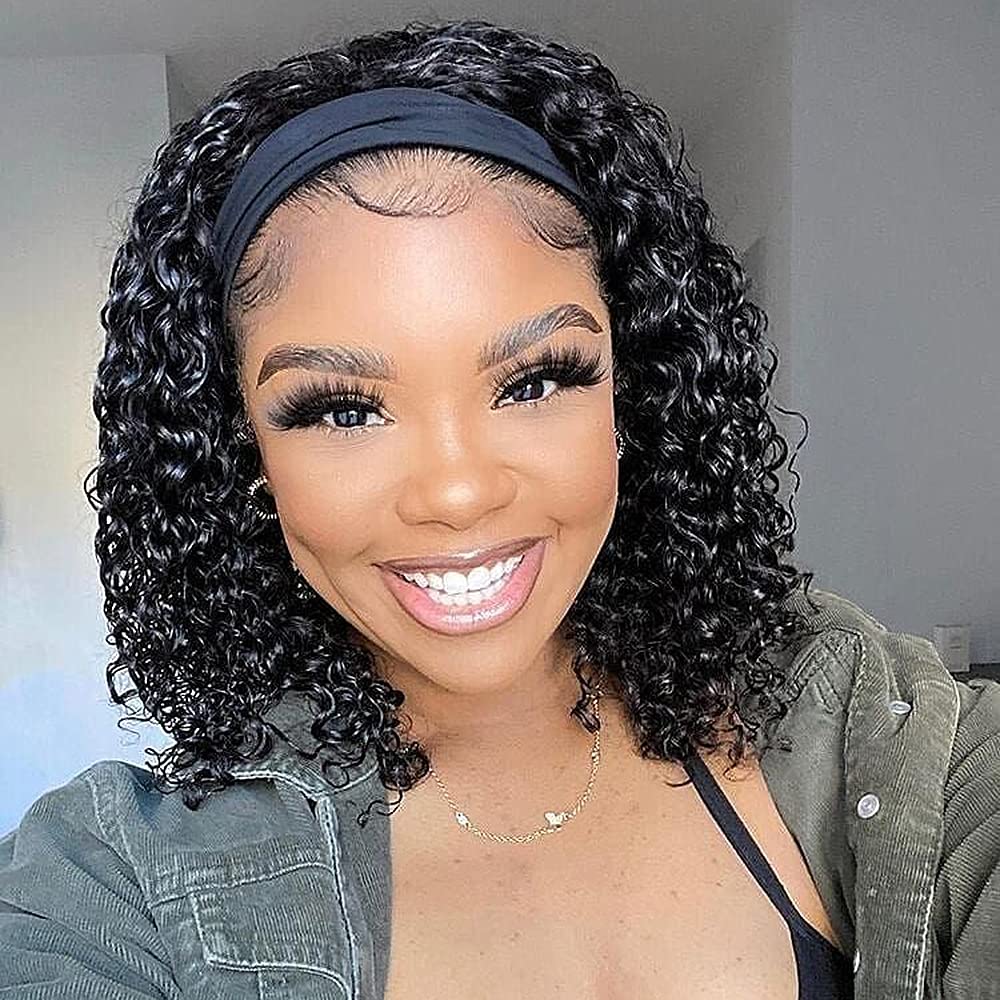 Brazilian Kinky Curly Headband Wigs