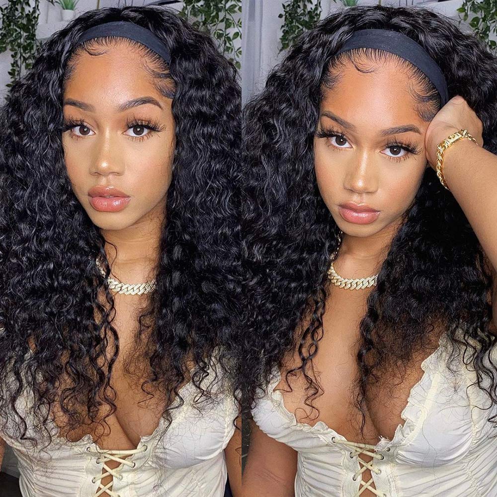 Brazilian Kinky Curly Headband Wigs