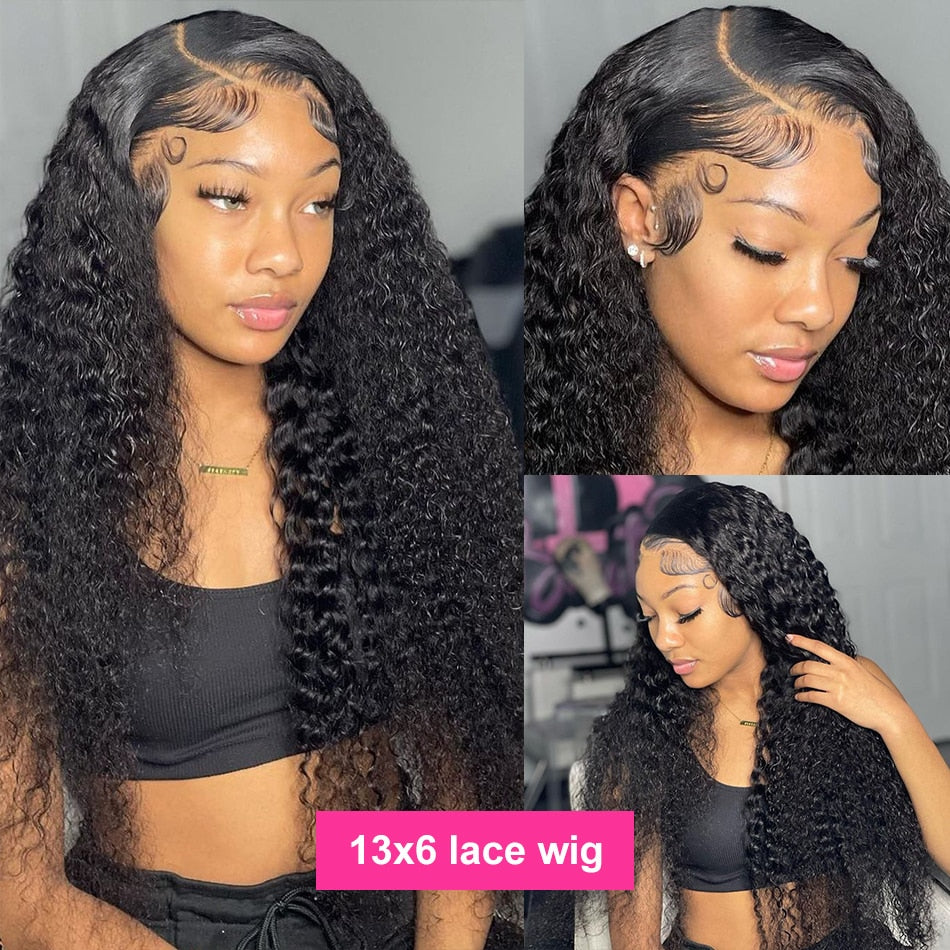 Brazilian Deep Wave Curly Frontal Wig